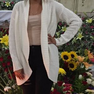 White cardigan